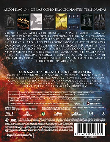 Juego De Tronos Temporada 1-8 Blu-Ray Colección Completa [Blu-ray]