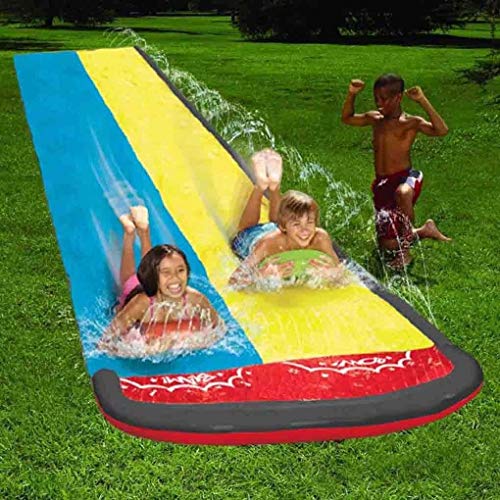 Juego de Verano Splash Pad + césped Toboganes de Agua para niños, rociador Play Mat Spray Toys Rociador Splash Pad Play Mat Espesar Water Sprinkler Pad Large Splash Sprint Pad Jardín al Aire Libre pa