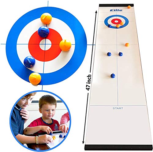 Juegos de mesa, juego de curling para juegos de mesa de equipo portátil de familia Juegos de la mesa de la familia Family Family Games para niños y adultos para interiores, Capacitación de mesa Famili