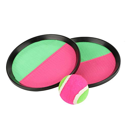 Juguete de lanzamiento de pelota, BiuZi 1Set ABS Juguete deportivo para niños para lanzar y atrapar Juego de pelota Actividad Playa al aire libre Rojo y verde