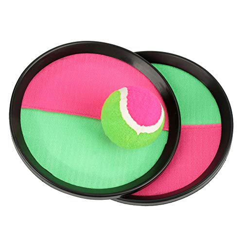 Juguete de lanzamiento de pelota, BiuZi 1Set ABS Juguete deportivo para niños para lanzar y atrapar Juego de pelota Actividad Playa al aire libre Rojo y verde