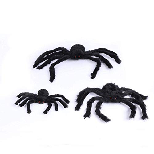 Juguete de peluche de araña negra, 30 cm, decoración de Halloween de araña falsa para decoración de casa encantada, decoración de araña aterradora Juguete de peluche de araña negra, 30 cm, decoración de Halloween de araña falsa para decoración de casa encantada, decoración de araña aterradora