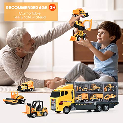 Juguetes de Construcción Juegos Vehículos de Aleación para Niños Juego Tractor Camión Volquete Excavadora Remolque Juguete Carro de 3 Años Conocer Coches Juguete Educativo (C) Juguetes de Construcción Juegos Vehículos de Aleación para Niños Juego Tractor Camión Volquete Excavadora Remolque Juguete Carro de 3 Años Conocer Coches Juguete Educativo (C)