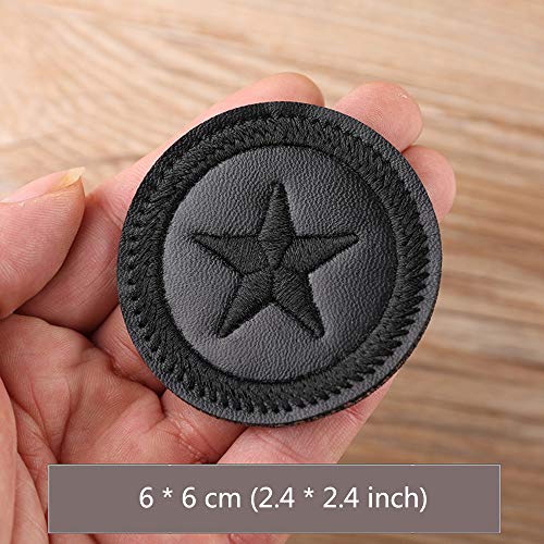 Juland 20 PCS Parches de PU Negro Autoadhesivo Mochilas Personalizadas decoración Parches para Hombres, Mujeres, niños, niñas, niños Juland 20 PCS Parches de PU Negro Autoadhesivo Mochilas Personalizadas decoración Parches para Hombres, Mujeres, niños, niñas, niños