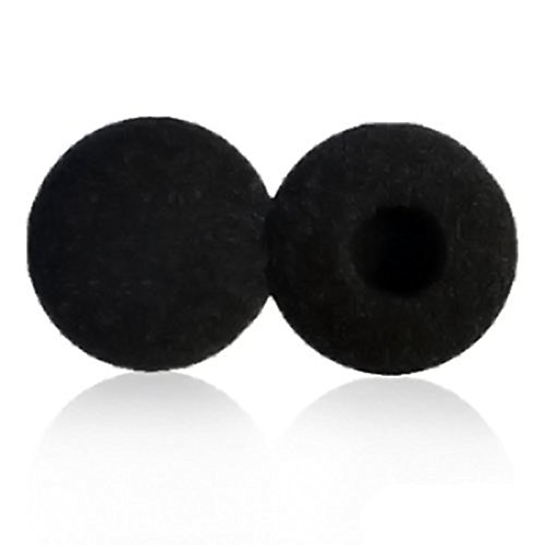 JUNGEN 100 Pcs Almohadilla de Espuma Auricular Oreja Pad Almohadilla Reemplazo Esponja Cubre Adecuado para iPhone iTouch iPad Auriculares (Negro)