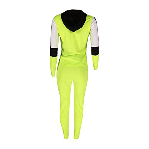 junkai Conjunto Ropa 2PCS Chándal Mujer Patchwork Capucha Sudaderas con Capucha Sudadera Pantalón Largo Trajes Ropa Deportiva Informal junkai Conjunto Ropa 2PCS Chándal Mujer Patchwork Capucha Sudaderas con Capucha Sudadera Pantalón Largo Trajes Ropa Deportiva Informal