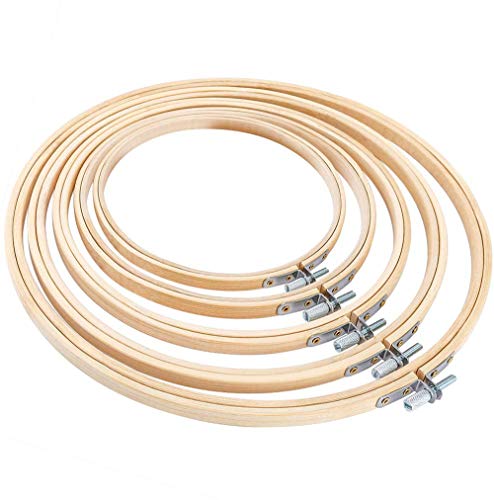 JUNSHUO 5 Piezas Redondo Aros de Bordado ara Coser Puntadas de Bambú, Grandes Bastidor de Madera para Punto de Cruz Anillo Accesorios para Adultos Manualidades Costura a Mano 13/17/20/23/26cm JUNSHUO 5 Piezas Redondo Aros de Bordado ara Coser Puntadas de Bambú, Grandes Bastidor de Madera para Punto de Cruz Anillo Accesorios para Adultos Manualidades Costura a Mano 13/17/20/23/26cm
