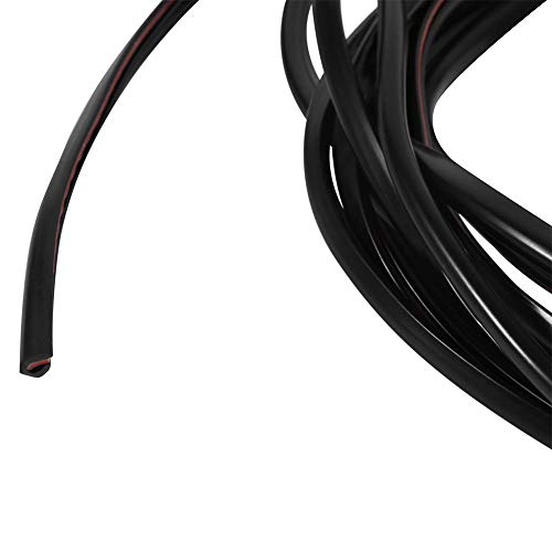 Junta de borde de goma, 5m, forma de U, protector puertas coche para proteger los perfiles de las puertas del coche (Negro) Junta de borde de goma, 5m, forma de U, protector puertas coche para proteger los perfiles de las puertas del coche (Negro)