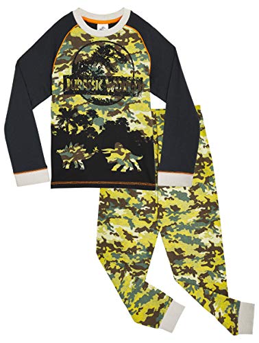 Jurassic World Pijama Niño, Pijama Dinosaurio Estampado Camuflaje, Pijamas de Dos Piezas Camiseta Manga Larga y Pantalones, Regalos Originales para Niños 3-12 Años (7-8 años) Jurassic World Pijama Niño, Pijama Dinosaurio Estampado Camuflaje, Pijamas de Dos Piezas Camiseta Manga Larga y Pantalones, Regalos Originales para Niños 3-12 Años (7-8 años)