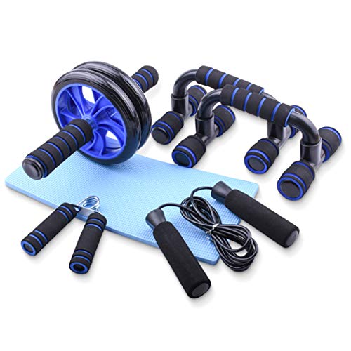 JUSTDOLIFE Kit de Equipo de Gimnasio en casa 6PCS Rueda de Rodillo AB Empuje hacia Arriba la Barra Salto de la Cuerda Pinza de Mano JUSTDOLIFE Kit de Equipo de Gimnasio en casa 6PCS Rueda de Rodillo AB Empuje hacia Arriba la Barra Salto de la Cuerda Pinza de Mano