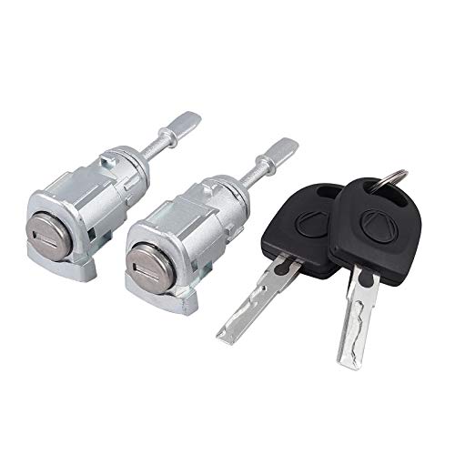 Justech 1 Par de Cilindros de Bloqueo Cerradura de la Puerta del Vehículo Bombin Cerradura de Seguridad Izquierda y Derecha Compatible con Golf 4 IV Bora Fabia 604837167 604837168 Justech 1 Par de Cilindros de Bloqueo Cerradura de la Puerta del Vehículo Bombin Cerradura de Seguridad Izquierda y Derecha Compatible con Golf 4 IV Bora Fabia 604837167 604837168
