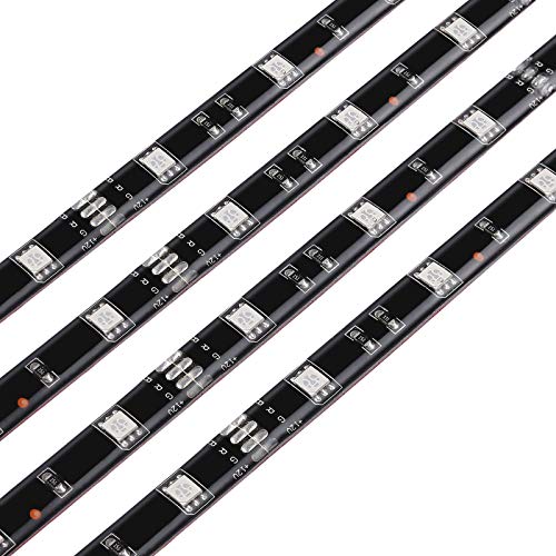 Justech 12PCs Tiras de Luces Led de Motocicleta 15 Colores RGB 72 LEDs Luz de Moto Impermeables IP65 con Adhesivo y Control Remoto Inalámbrico Luces Ambientes de Moto Perfecto para Decoración de Moto Justech 12PCs Tiras de Luces Led de Motocicleta 15 Colores RGB 72 LEDs Luz de Moto Impermeables IP65 con Adhesivo y Control Remoto Inalámbrico Luces Ambientes de Moto Perfecto para Decoración de Moto