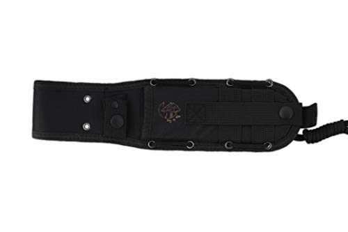 JV CDA Cuchillo CHACAL MAKRO Micarta Negra Funda de Cordura + Tarjeta Multiusos de Regalo