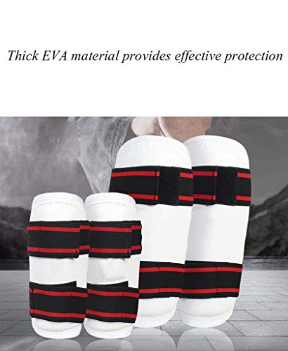 JXS-Outdoor Karate y Lucha Protector 5 x Kit - Alta Elasticidad EVA Relleno - Protector de la Ingle, Casco, Peto, espinilleras, Protectores de los Brazos,Azul,L JXS-Outdoor Karate y Lucha Protector 5 x Kit - Alta Elasticidad EVA Relleno - Protector de la Ingle, Casco, Peto, espinilleras, Protectores de los Brazos,Azul,L