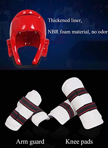 JXS Traje de Taekwondo de Corea del Protector de Engranaje, Protector del pie, antebrazo Protectores, Peto Reversible Cuerpo de Taekwondo Sanda Boxeo,Men,150~160cm JXS Traje de Taekwondo de Corea del Protector de Engranaje, Protector del pie, antebrazo Protectores, Peto Reversible Cuerpo de Taekwondo Sanda Boxeo,Men,150~160cm