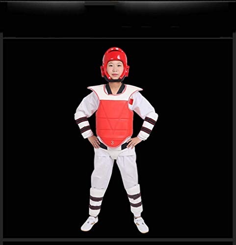 JXS Traje de Taekwondo de Corea del Protector de Engranaje, Protector del pie, antebrazo Protectores, Peto Reversible Cuerpo de Taekwondo Sanda Boxeo,Men,150~160cm JXS Traje de Taekwondo de Corea del Protector de Engranaje, Protector del pie, antebrazo Protectores, Peto Reversible Cuerpo de Taekwondo Sanda Boxeo,Men,150~160cm