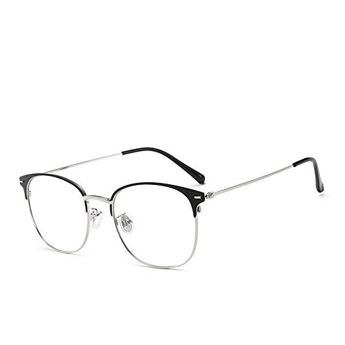 JXYNB Gafas Retro de Metal con Montura Redonda de Metal Retro para Hombres y Mujeres, Anti-Ultravioleta, Gafas con Cambio automático, antideslumbrante, adecuadas para Estudio, Viajes, Oficina