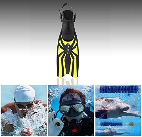 JZH-Light - Aletas de natación unisex para buceo, aletas medianas y largas, aletas para apnea y esnorkeling Swim Diving Training pie Flipper Gel de sílice Flippers inmersión profunda profesional, L