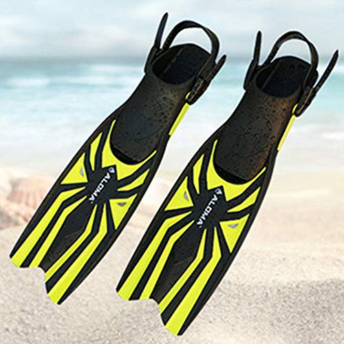 JZH-Light - Aletas de natación unisex para buceo, aletas medianas y largas, aletas para apnea y esnorkeling Swim Diving Training pie Flipper Gel de sílice Flippers inmersión profunda profesional, L