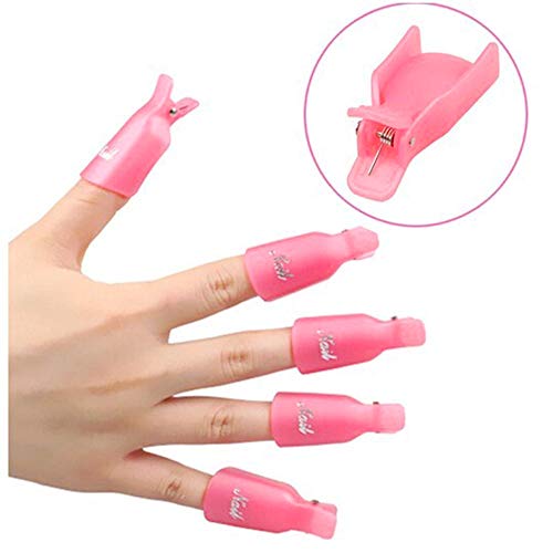 JZK 10 clip para los dedos + 10 clip para pies + 200 algodón + 1 curette, kit de herramientas de pinza de ropa para uñas removedor el esmalte semipermanentes JZK 10 clip para los dedos + 10 clip para pies + 200 algodón + 1 curette, kit de herramientas de pinza de ropa para uñas removedor el esmalte semipermanentes