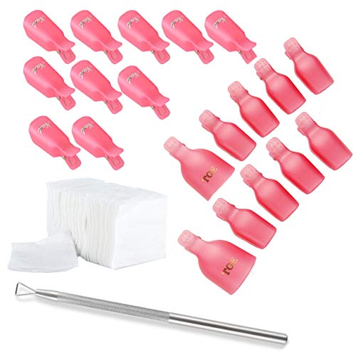 JZK 10 clip para los dedos + 10 clip para pies + 200 algodón + 1 curette, kit de herramientas de pinza de ropa para uñas removedor el esmalte semipermanentes JZK 10 clip para los dedos + 10 clip para pies + 200 algodón + 1 curette, kit de herramientas de pinza de ropa para uñas removedor el esmalte semipermanentes