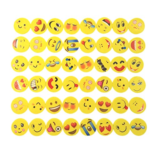 JZK 48 x Emoji Emoticon lápiz Gomas borrar Lindos Regalos para Fiesta cumpleaños niños Festival año Nuevo Navidad Regalo Juguete