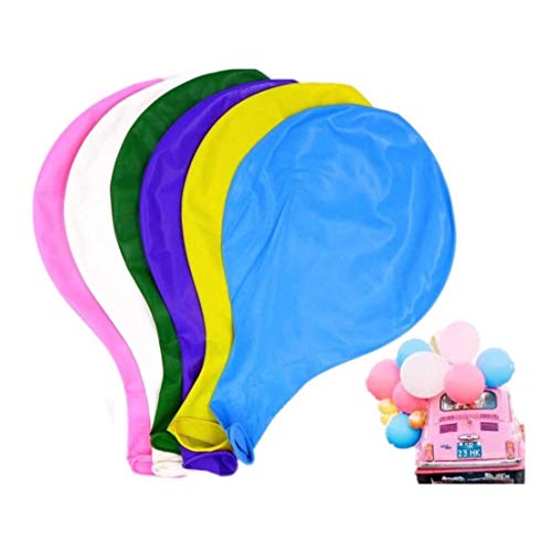 JZK 6 Piezas Globos Grandes 90 cm de látex Globos de Colores para Fiesta cumpleaños Bodas Bautizo graduación Navidad Carnaval Celebraciones