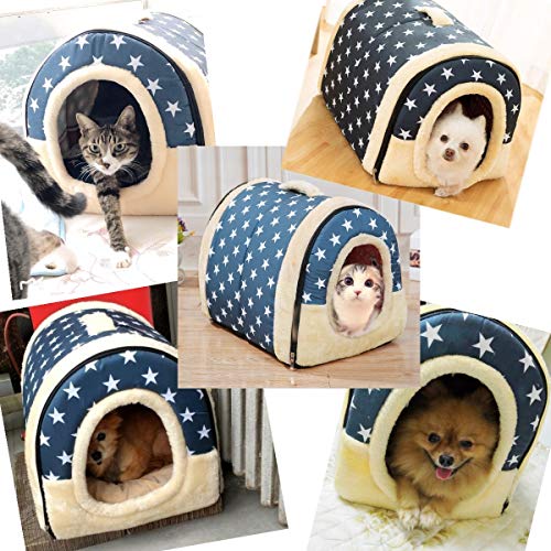 JZK Cama Gatos y Perros casa de Mascotas Suave y calentito Nido Cueva sofá para Gatos Perros Conejos y Cachorros JZK Cama Gatos y Perros casa de Mascotas Suave y calentito Nido Cueva sofá para Gatos Perros Conejos y Cachorros