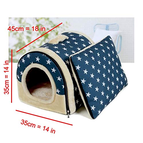 JZK Cama Gatos y Perros casa de Mascotas Suave y calentito Nido Cueva sofá para Gatos Perros Conejos y Cachorros JZK Cama Gatos y Perros casa de Mascotas Suave y calentito Nido Cueva sofá para Gatos Perros Conejos y Cachorros
