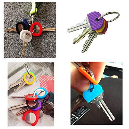 JZK Set 64 x Multicolores cubiertas llaves fundas goma flexibles cubre llaves anillos codificación identificador para teclas codificar JZK Set 64 x Multicolores cubiertas llaves fundas goma flexibles cubre llaves anillos codificación identificador para teclas codificar