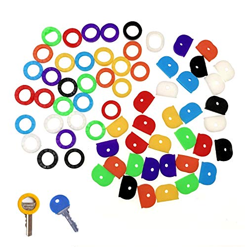 JZK Set 64 x Multicolores cubiertas llaves fundas goma flexibles cubre llaves anillos codificación identificador para teclas codificar JZK Set 64 x Multicolores cubiertas llaves fundas goma flexibles cubre llaves anillos codificación identificador para teclas codificar