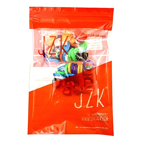 JZK Set 64 x Multicolores cubiertas llaves fundas goma flexibles cubre llaves anillos codificación identificador para teclas codificar