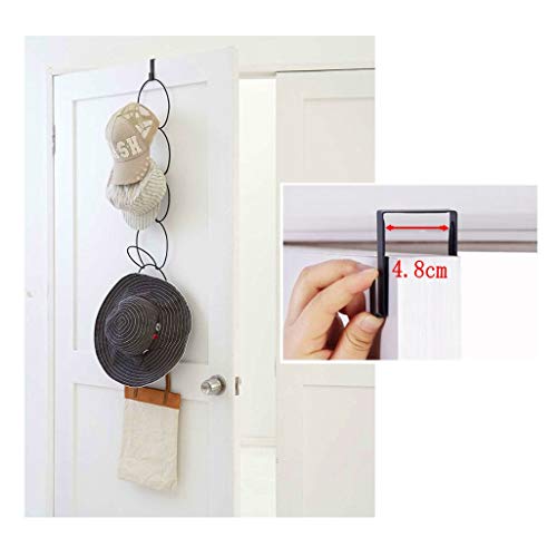 JZK Sobre Puerta Colgador Sombreros de Metal Negro, con Gancho Adhesivo para Montaje en Pared, Sombrero Gorras de béisbol Ganchos para Colgar JZK Sobre Puerta Colgador Sombreros de Metal Negro, con Gancho Adhesivo para Montaje en Pared, Sombrero Gorras de béisbol Ganchos para Colgar