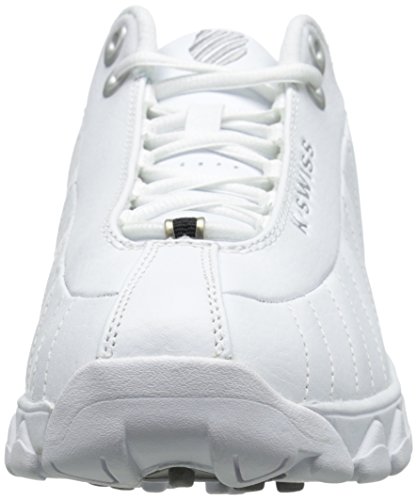 K-Swiss Zapatillas st329 elíptica Hombre, blanco, negro y plateado, 8,5 D(M) US K-Swiss Zapatillas st329 elíptica Hombre, blanco, negro y plateado, 8,5 D(M) US