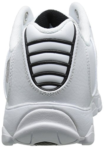 K-Swiss Zapatillas st329 elíptica Hombre, blanco, negro y plateado, 8,5 D(M) US K-Swiss Zapatillas st329 elíptica Hombre, blanco, negro y plateado, 8,5 D(M) US