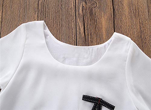 K-youth Conjunto de Ropa para Niñas Ropa Bebe Niño Camiseta de Manga Larga Blusas Niña Top y Pantalones 1-6 Años(Blanco, 3-4 años)