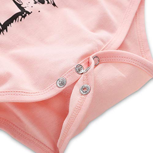 K-youth Ropa Bebé Niña Conjunto Niña Pantalon y Top Fiesta Bebé Niña Niños Mamelucos de Manga Larga de Conejo de impresión Elegante Otoño Ropa para Bebe Niña Recien Nacido Baratos(Rosa, 0-6 Meses)