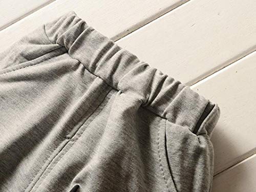 K-youth Ropa Niño Otoño Invierno Liquidación Sudaderas con Capucha Niño Manga Larga Infantil Recien Nacido Conjuntos Bebé Niño Camisetas Letra Tops + Pantalones Largos 1-5 Años(Gris, 3-4 años)