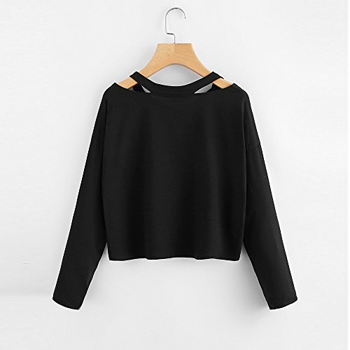 K-youth sudadera mujer Mujer Sudaderas Cortas, Tumblr Cortas Otoño Invierno Chicas Cuello V Hueco Planeta Ropa Moda Manga Larga Blusa Tops Hoodie Sweatshirt Camiseta(Negro, S) K-youth sudadera mujer Mujer Sudaderas Cortas, Tumblr Cortas Otoño Invierno Chicas Cuello V Hueco Planeta Ropa Moda Manga Larga Blusa Tops Hoodie Sweatshirt Camiseta(Negro, S)