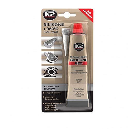 K2 de alta temperatura de silicona, masilla, dichtsi LIKON, hochtemperaturbeständig hasta + 350 °C, Rojo, 85 g K2 de alta temperatura de silicona, masilla, dichtsi LIKON, hochtemperaturbeständig hasta + 350 °C, Rojo, 85 g