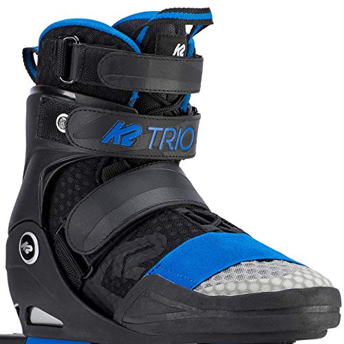 K2 Trio 100 - Patines en línea Unisex para Adultos, Color Negro y Azul, Talla 43,5 EU