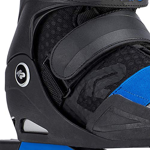 K2 Trio 100 - Patines en línea Unisex para Adultos, Color Negro y Azul, Talla 43,5 EU