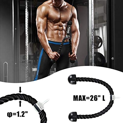 Kacsoo Rodillo de muñeca para antebrazo Entrenador de entrenamiento de fuerza para brazos para estiramientos laterales,sistema de cable polea de fitness con manillar de tríceps y correas de extracción Kacsoo Rodillo de muñeca para antebrazo Entrenador de entrenamiento de fuerza para brazos para estiramientos laterales,sistema de cable polea de fitness con manillar de tríceps y correas de extracción