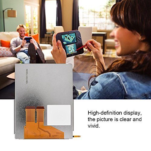 Kafuty Pantalla LCD Pieza de Recambio para Nintendo 2DS Pantalla de Alta Definición Reemplazo Superior e Inferior