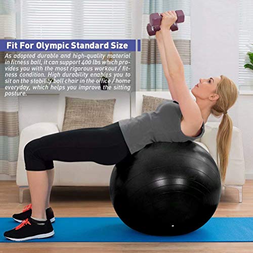 KAIDILA Bola Equilibrio Bola de Yoga Mini Ejercicio Bola de Pilates Doblar, Yoga, Estabilidad, Equilibrio, Pilates, Entrenamiento básico y Terapia física -Negro 100cm KAIDILA Bola Equilibrio Bola de Yoga Mini Ejercicio Bola de Pilates Doblar, Yoga, Estabilidad, Equilibrio, Pilates, Entrenamiento básico y Terapia física -Negro 100cm
