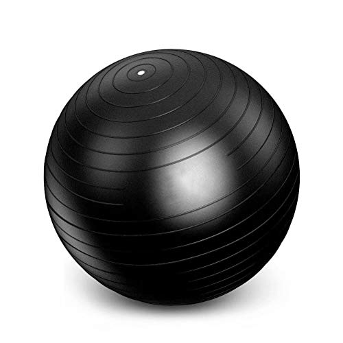 KAIDILA Bola Equilibrio Bola de Yoga Mini Ejercicio Bola de Pilates Doblar, Yoga, Estabilidad, Equilibrio, Pilates, Entrenamiento básico y Terapia física -Negro 100cm