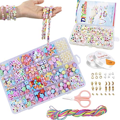 KAIMIRUI 1200pcs Cuentas para la Fabricación de Joyas para Niños Pulseras Collares de Joyas para Niñas Niños Bricolaje Conjunto de Cuentas (Pulsera) KAIMIRUI 1200pcs Cuentas para la Fabricación de Joyas para Niños Pulseras Collares de Joyas para Niñas Niños Bricolaje Conjunto de Cuentas (Pulsera)