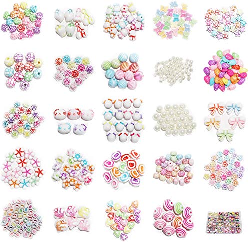 KAIMIRUI 1200pcs Cuentas para la Fabricación de Joyas para Niños Pulseras Collares de Joyas para Niñas Niños Bricolaje Conjunto de Cuentas (Pulsera) KAIMIRUI 1200pcs Cuentas para la Fabricación de Joyas para Niños Pulseras Collares de Joyas para Niñas Niños Bricolaje Conjunto de Cuentas (Pulsera)