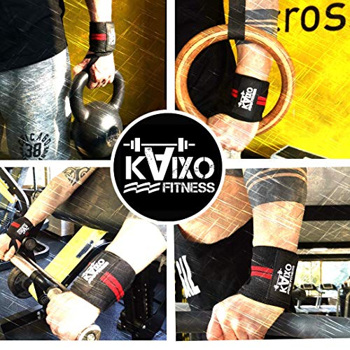 KAIXO FITNESS muñequeras deportivas gym cross wods. Muñequeras para entrenamientos gym, levantamiento de pesas y fitness. Hombre y mujer (Rojo) KAIXO FITNESS muñequeras deportivas gym cross wods. Muñequeras para entrenamientos gym, levantamiento de pesas y fitness. Hombre y mujer (Rojo)