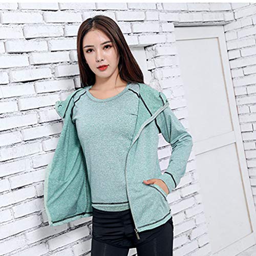 Kaiyei Conjunto Deportivo Mujer Fitness 2 Piezas Sujetador+Pantalones Cortos Outfit Yoga Secado Rápido Elástico Suave Transpirable Jogging Gym Gimnasio Ciclismo Sport Verde M